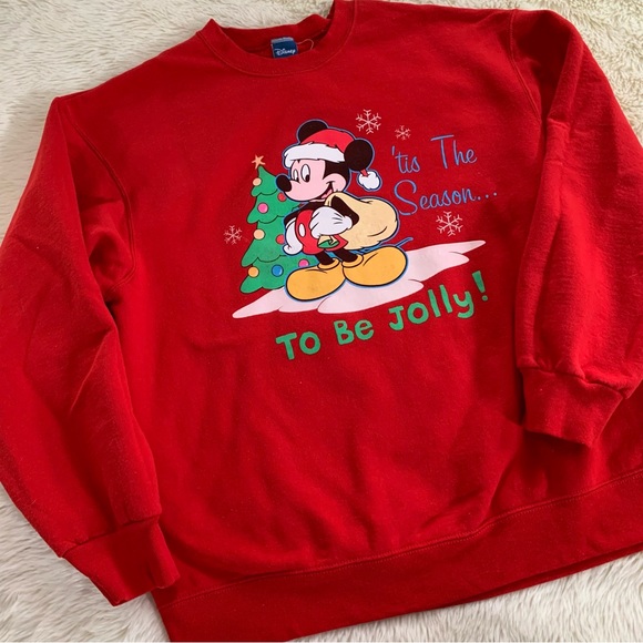 Disney Mickey Mouse Christmas Sweatshirt - Picture 1 of 5